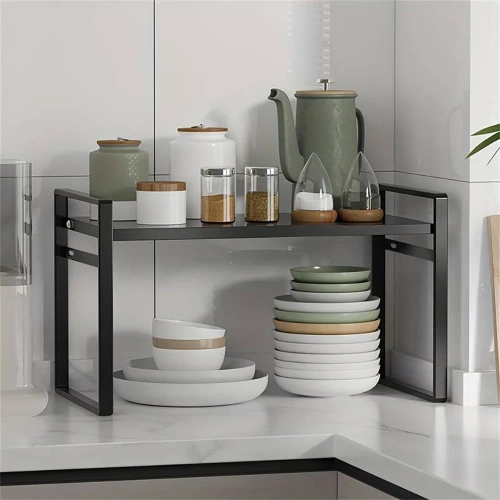 MSK-L40CM-B | Bathroom shelf for cosmetics | Metal kitchen stand | Spice rack | Freestanding shelf