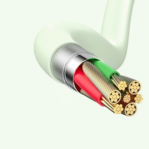 B2-3in1-zöld | USB kábel három töltőcsatlakozóval