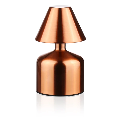 HJA42-COPPER | Mushroom LED table lamp | Wireless lamp for hotel, restaurant | Night touch lamp