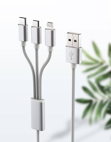 UC-005 | 3 en 1 1,2 millones | Cable de carga de teléfono USB 3 en 1 - Micro USB / Lightning / Type-C