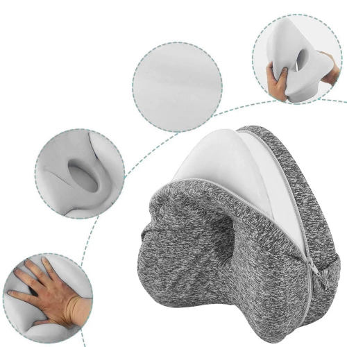 JLP-013-GRAY | Orthopedic pillow | Wedge between knees for sleeping on your side | A pillow supporting the natural position of the body