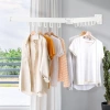 LYJ-D60-BIANCO | Appendiabiti pieghevole | Asciugatrice pieghevole | Guida a muro con ganci 