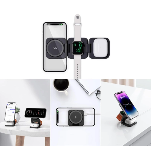 MagSafe Wireless Charger | Docking Station for iPhone, AirPods, Apple Watch | MD-28-15W-B