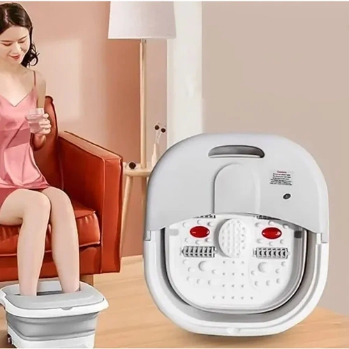 Q-806-GRIS | Masajeador de agua plegable | Bañera de hidromasaje | Masajeador de pies por infrarrojos