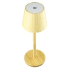 Lampe de table LED en bambou avec réglage tactile des couleurs | Veilleuse sans fil avec batterie intégrée de 1500 mAh, USB-C | YG-VM41C