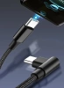 PD-F60W-1M-B | GSM кабел | Ъглов USB-C кабел | Кабел с щепсел 90 градуса. | Бързо зареждане ДОСТАВКА НА МОЩНОСТ | Кабел за предаване на данни 