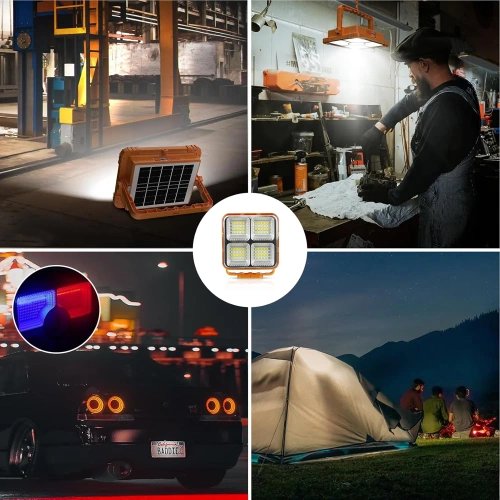 TGD-30W-AMARILLO | Lámpara de trabajo solar | Función de banco de energía | CONDUJO