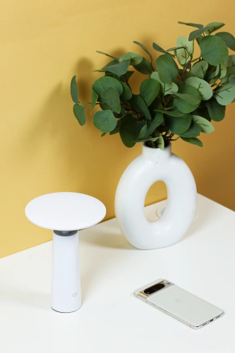 JX09-BIANCO | Lampada LED senza fili | Lampada da tavolo con testa mobile