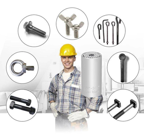 JX-TS-02 | Llave de vaso universal 7-19 mm | rosca 1/4" - 3/4"