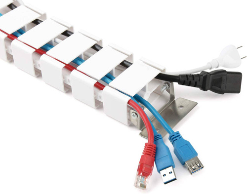 QN-1501 | Cover for cables and wires 1.3m | Vertical cable channel | White