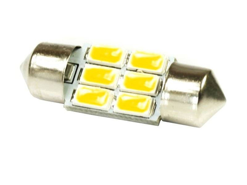 WW LED Bulb C5W Car 6 SMD 5630 White Heat