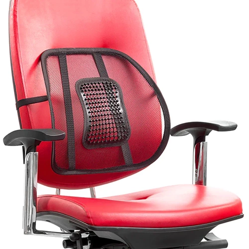 GLY-440-BLACK | Back support for car | Ergonomic lumbar support | Back support mounted to a chair or armchair