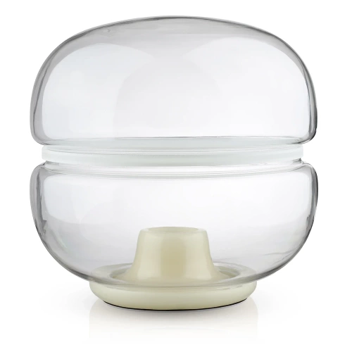 Tischleuchte aus Glas | modernes Nachttischlicht, Retro-Stil, warmes Licht, ideal für Wohnzimmer und Schlafzimmer | BH-258-TS