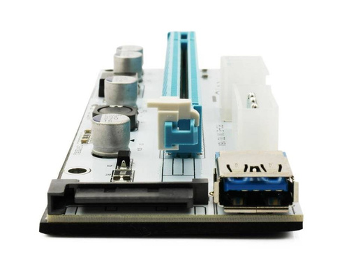 Riser 008S | PCI-E Riser | Grafikkartenerweiterung Adapterkarte mit Stromversorgung USB Kabel