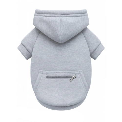 Honden- en kattenhoodie | maat S | grijs | PET-015S-GY
