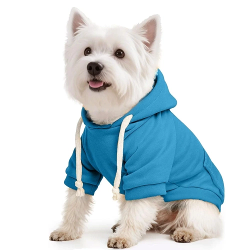 Sudadera con capucha para perro y gato | talla S | azul | PET-015S-BL