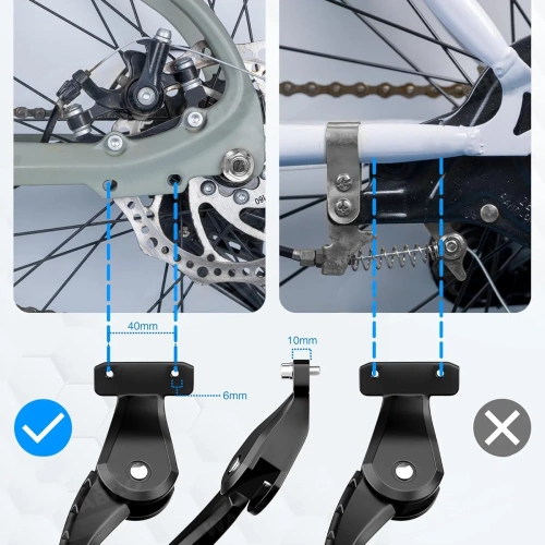 Béquille renforcée Pro+ pour vélos de 24 à 29 pouces | Béquille stable pour vélos électriques, VTT et vélos de ville | Béquille réglable | LGA-28