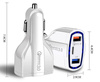 CA-005 | Snelle autolader 2x USB 1x Type-C | Snel opladen Quick Charge 3.0 | Omgevings-LED
