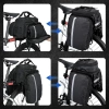 Waterproof bike pannier for the trunk 27L | Bike bag with rain cover and reflectors | Durable 3-in-1 bike bag | ZTB-670