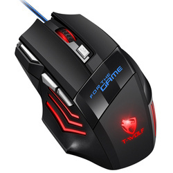 MM1 | Mouse pentru computer pentru jocuri, cu fir, optic, USB | 800-3200 DPI, 7 butoane