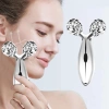 AL-306B-PLATA | Masajeador facial | Rodillo giratorio para rostro y cuerpo.