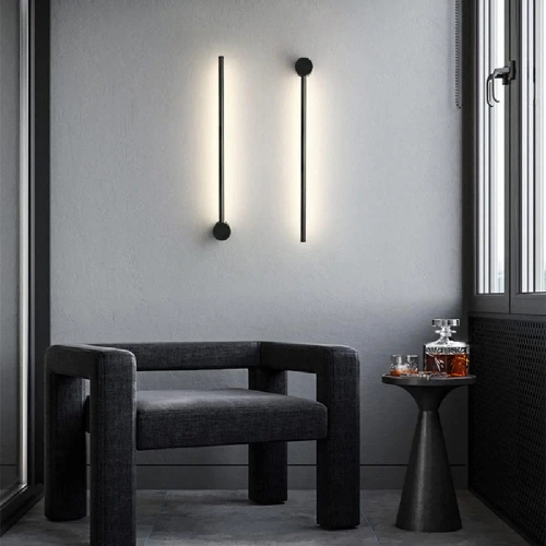 Moderne væglampe 60 cm 10W | Sort væglampe med drejelig mulighed | LED-lampe med en farvetemperatur på 4000K | YG-W002