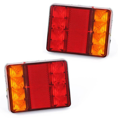 12V | PAIR OF Complete LED rear lamps for trailers, semi-trailers, agricultural machinery | E4 approval