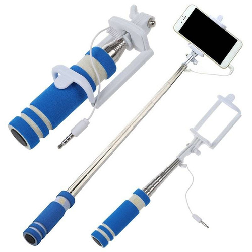 Z-08 | Palo selfie telescópico para teléfono con cable Jack para disparador remoto