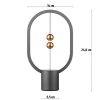  MDL-H250-B | 25 cm belaidė naktinė lempa | Balansuojanti magnetinė lempa