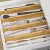 Organizador de gavetas para móveis | Divisórias de gaveta de bambu | Compartimentos expansíveis | KBT-D456