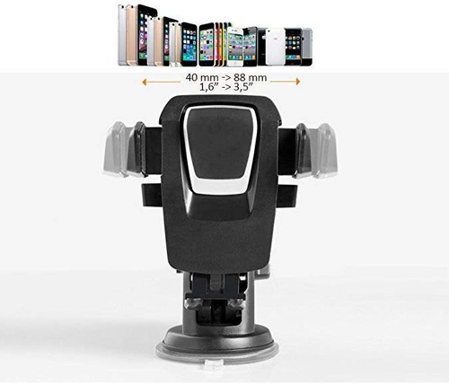 PSI-C038 | Soporte para teléfono de ventana para coche con brazo telescópico | gravitacional