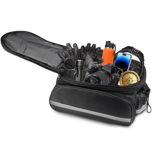 Alforje impermeável para bicicleta, 27L | Bolsa para bicicleta com capa de chuva e refletores | Bolsa para bicicleta 3 em 1 durável | ZTB-670