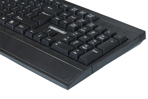 T13 | Wired keyboard with integrated palm rest, full size, quiet, for the office
