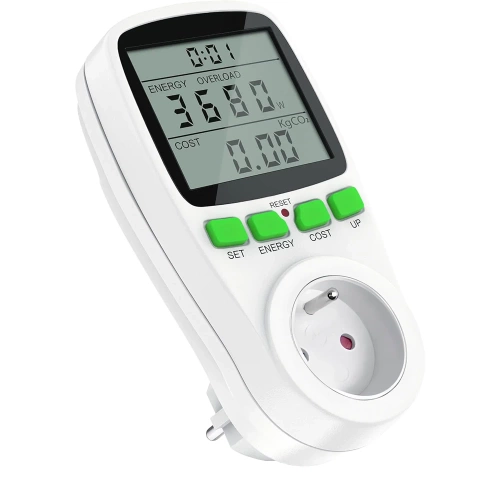 230V VA-079-EU | Medidor de consumo de energia com plugue | Wattímetro, sensor de consumo de corrente