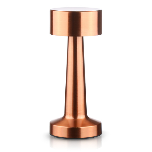 Kabellose Tischleuchte | Touch-Nachtleuchte mit einstellbarer Lichtfarbe | USB-Leuchte | HJA10-COPPER