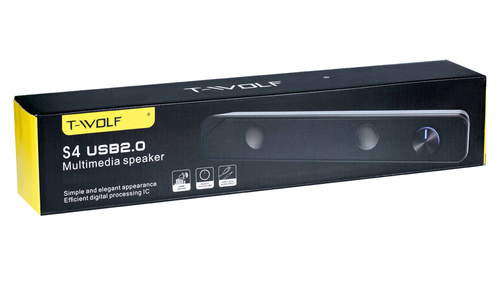 S4 | 2.0 computer soundbar with RGB LED backlight | 6W RMS 20Hz-20kHz 4ohm