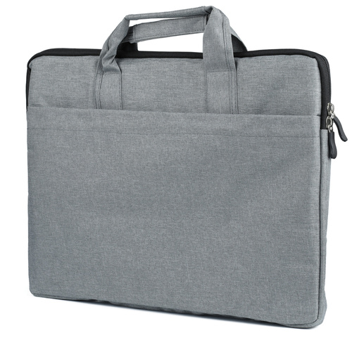 BR03 | Borsa, custodia per laptop 15,6&quot; | manici, tracolla, tasca laterale | grigio