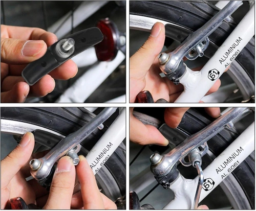 Plăcuțe de frână biciclete V -Brake | Blocuri de înșurubare asimetrice 70mm | SJSCP-03-B