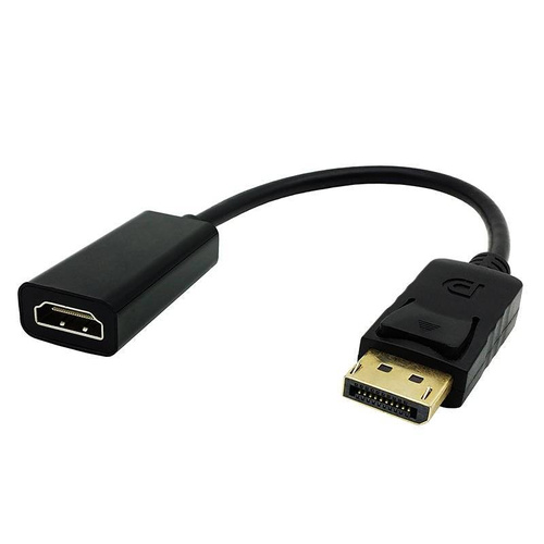 DP-H-30CM-Sort | HDMI (f) - Display Port-kabel | 4K | 30 cm