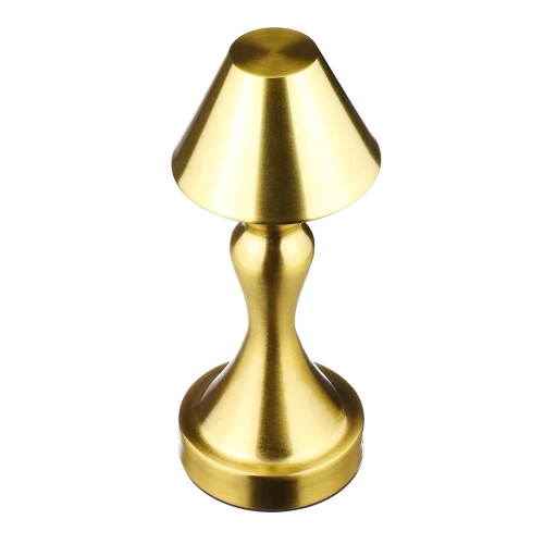 HJA12-A-GULD | Bordlampe med indbygget batteri | Natlampe med tre farver lys | Atmosfærisk lampe til hotel eller restaurant