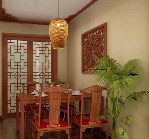 Lampe en bambou suspendue à la main | BOHO | Lustre chinois