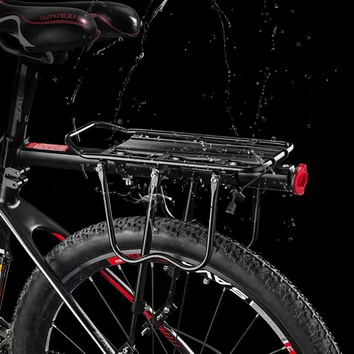 Fahrrad-Gepäckträger hinten, universal, verstellbar, Aluminium, für Sattelstütze, 24–29 Zoll, bis 50 kg Traglast | 671-09-C