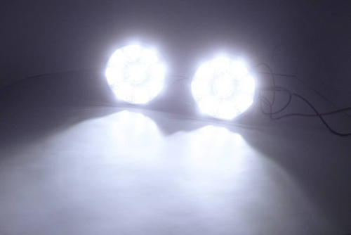 DRL 04 PREMIUM | Luzes diurnas LED de alta potência | redondo ø 70 mm