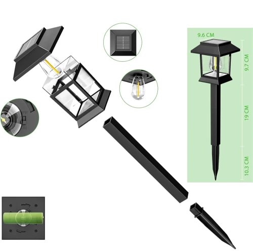 HK-115B | Lâmpada solar LED para jardim | Postagem adesiva