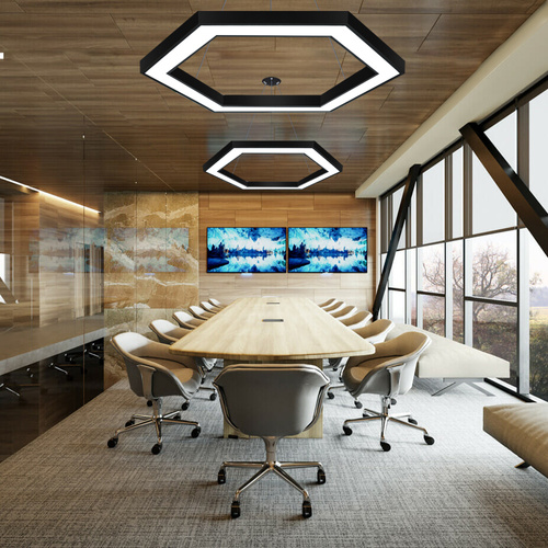 LPL-002 | LED hængende loftslampe 80W | sekskant | aluminium | CCD blinker ikke | Φ120x6