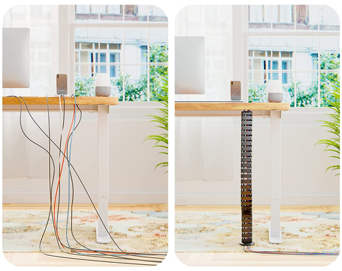 QN-1501 | Cover for cables and wires 1.3m | Vertical cable channel | Black