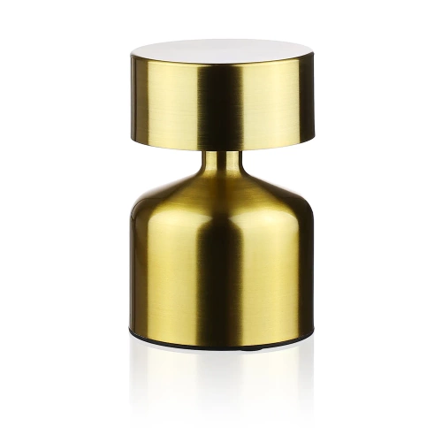 LED-Tischleuchte Pilzform | kabellos, Touch-Bedienung, geeignet für Hotel und Restaurant, Nachttischleuchte | gold | HJA40-GOLD