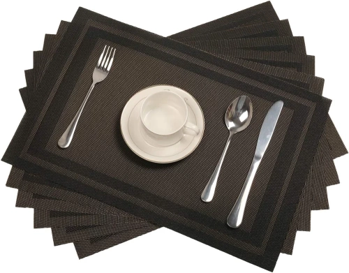 Tischmatte | Platzset für Teller | Dekorative Küchenunterlage | F040-BLACK