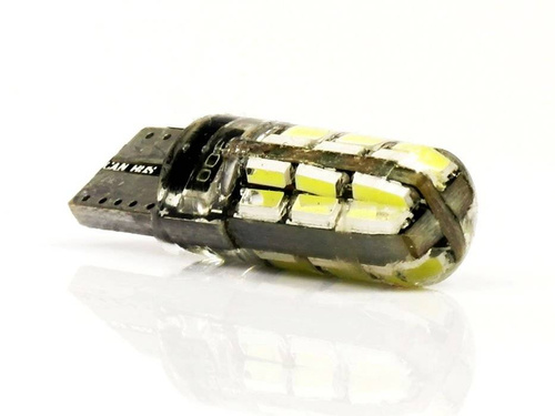 LED bilpære W5W T10 24 SMD 3014 CAN BUS Silikone