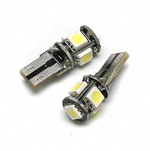 Auto LED žárovka W5W T10 5 SMD 5050 CAN BUS